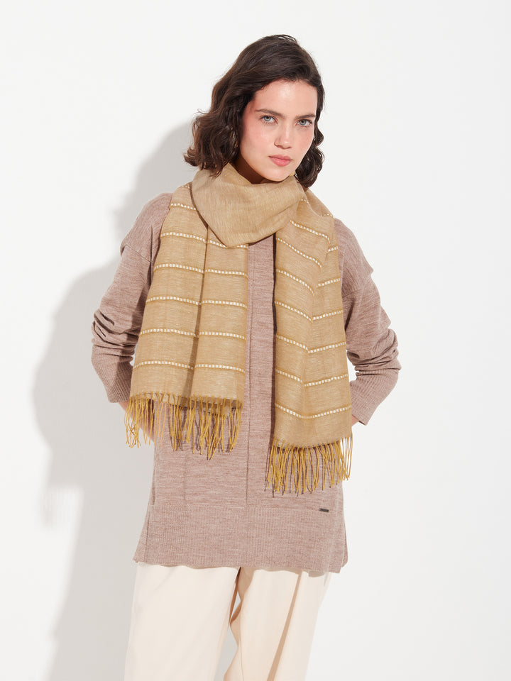 Zabila Shawl Linen Color Yellow