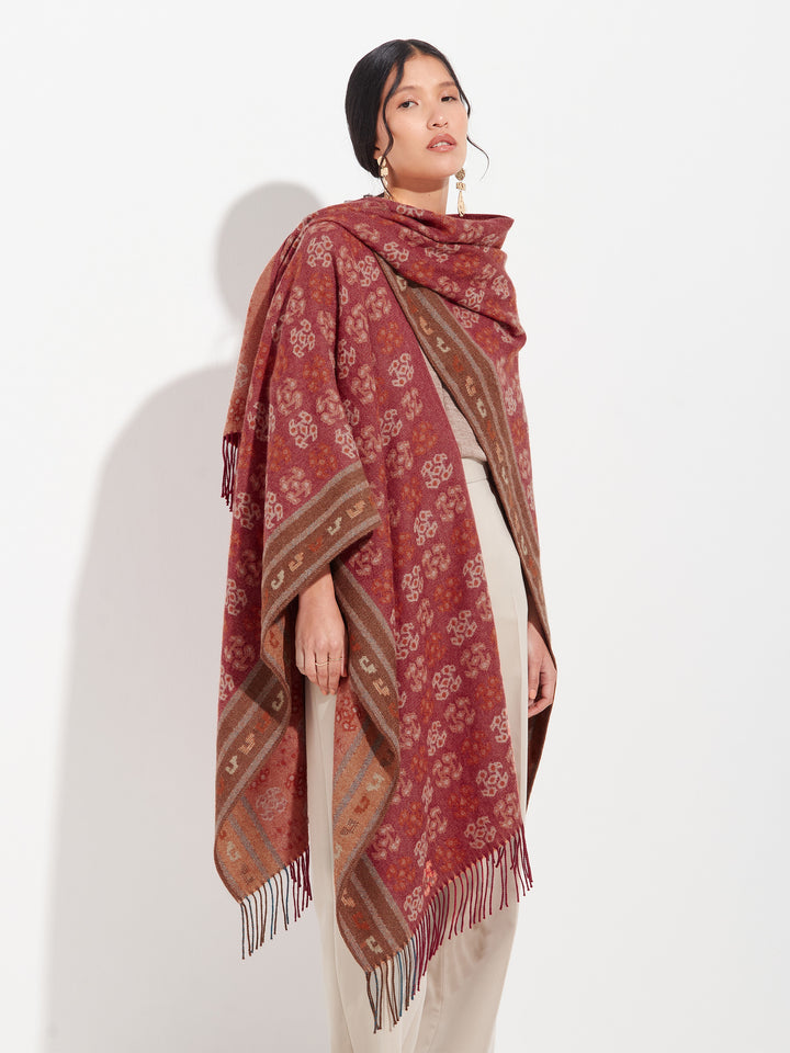 Chancay - 35 Poncho Baby Alpaca Color Orange