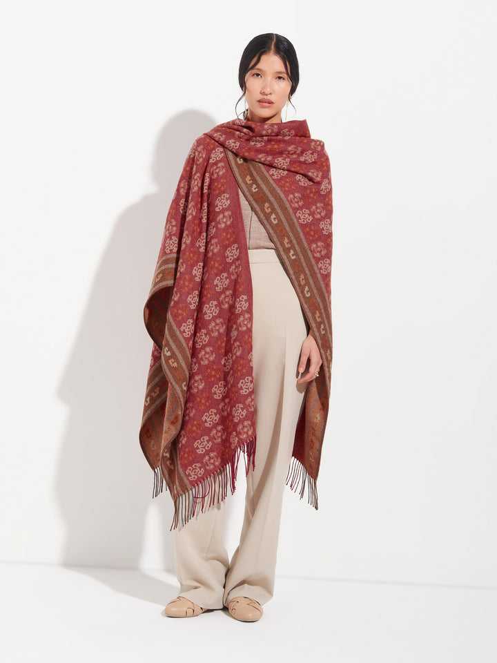 Chancay - 35 Poncho Baby Alpaca Color Orange