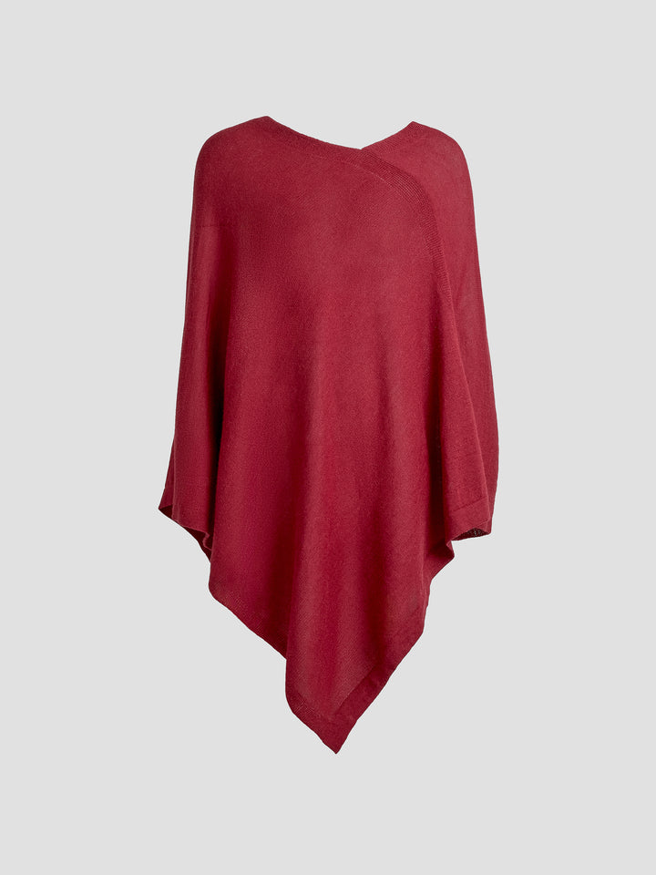 Almendra Poncho Baby Alpaca Color Rumba