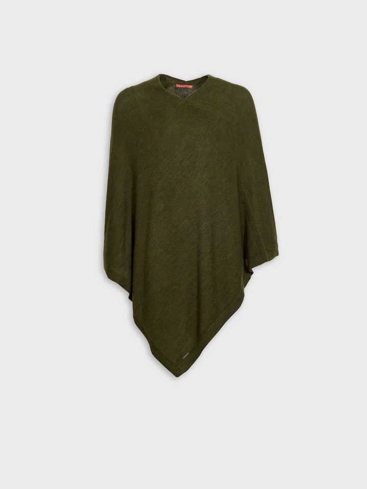 Almendra Poncho Baby Alpaca Color Green