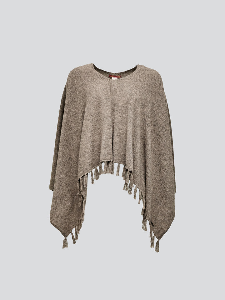 Poncho Escorpio Baby Alpaca Color Beige