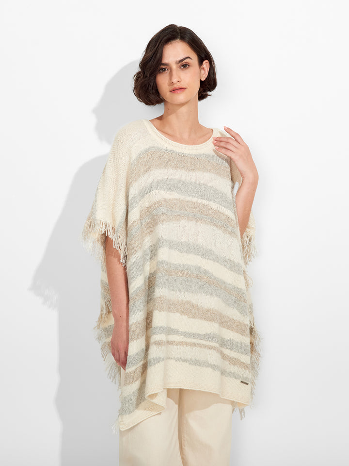 Zegovia Poncho Baby Alpaca Color Crudo