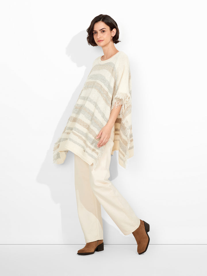 Zegovia Poncho Baby Alpaca Color Crudo