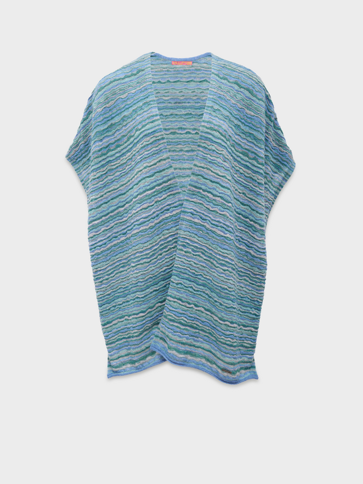 Corina Poncho Baby Alpaca Color Sky Blue