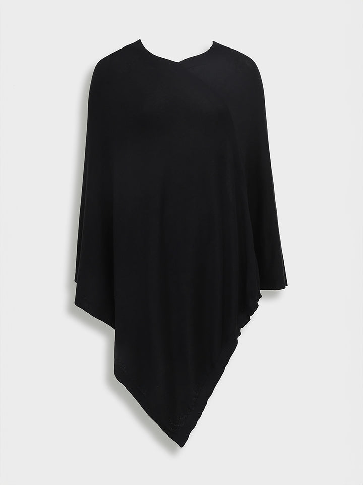 Beryl Poncho Vicuña Color Negro