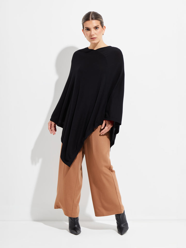 Beryl Poncho Vicuña Color Negro