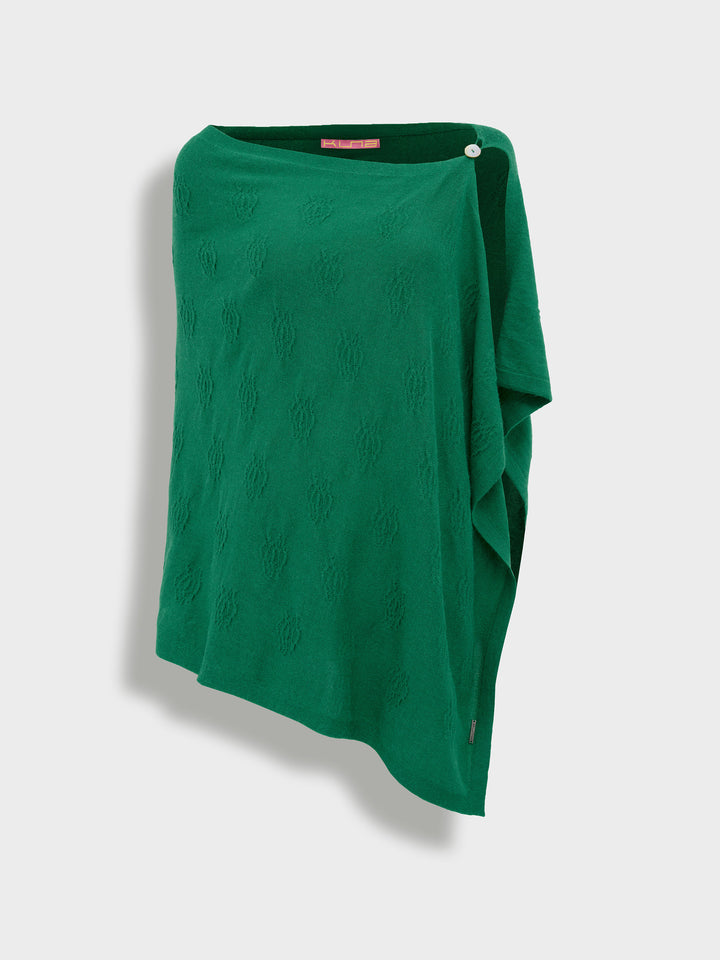 Zabeth Poncho Cotton Color Green