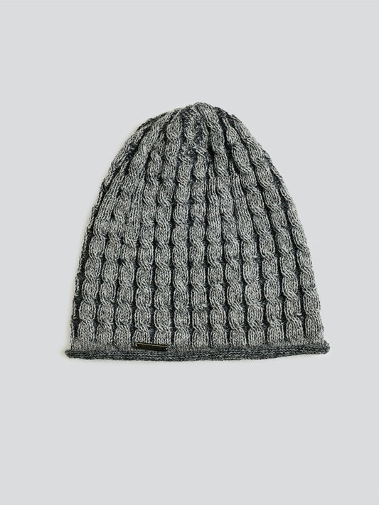 Gorro Yasikov de alpaca bebé color gris