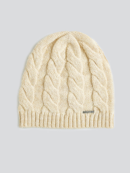 Yarela Gorro Baby Alpaca Color Beige