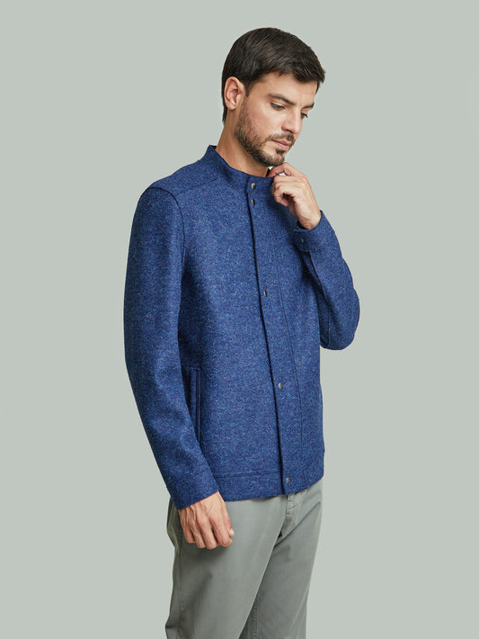 Ysmael Chaqueta Alpaca Color Azul