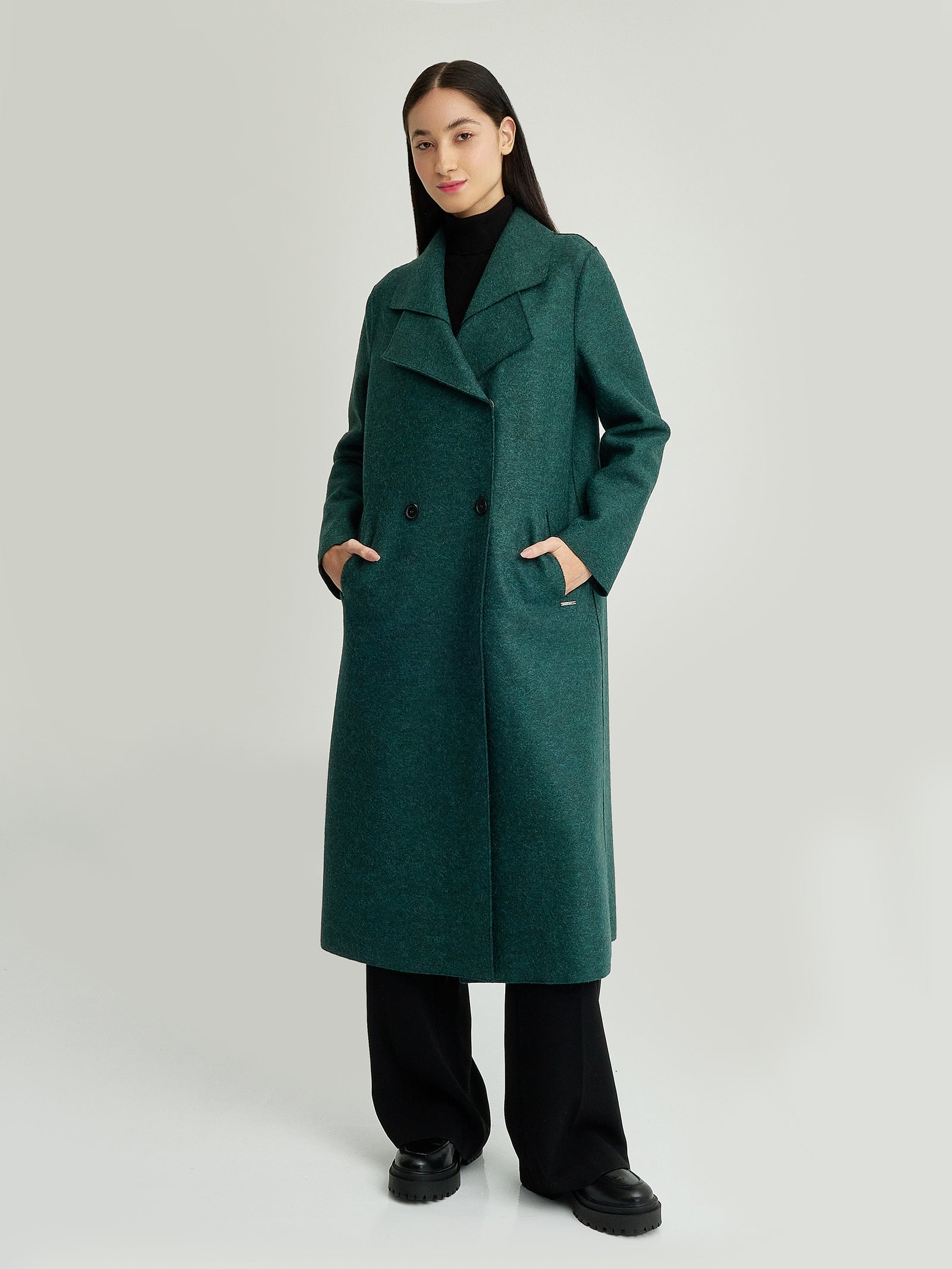 Yamay Coat Alpaca Color Green