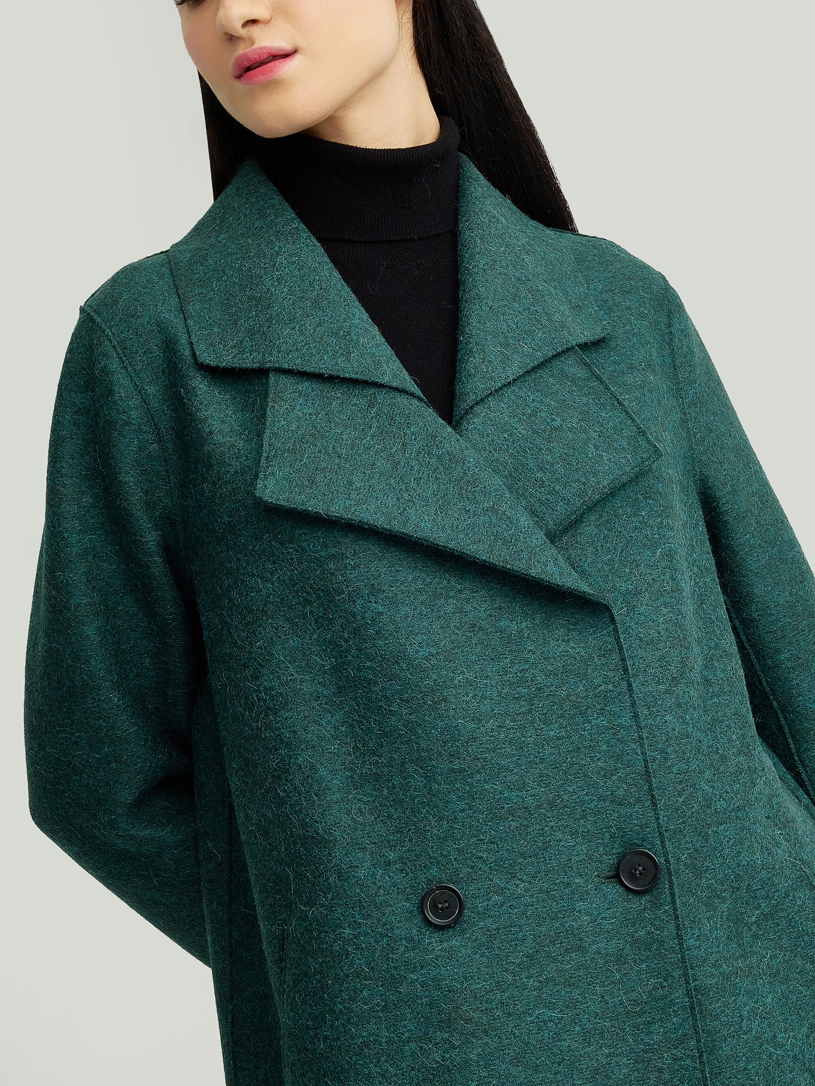 Yamay Coat Alpaca Color Green