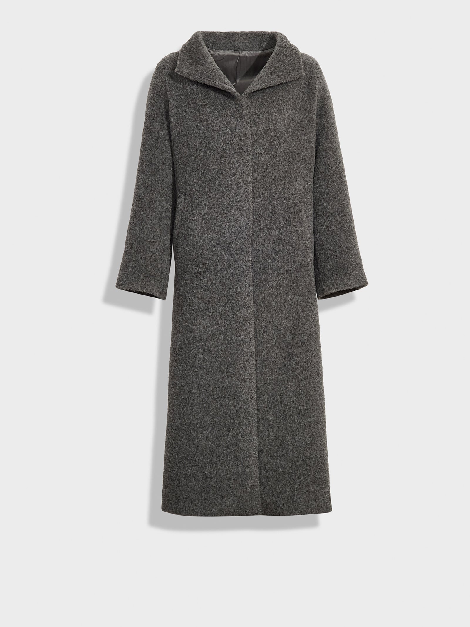 Abrigo Zurich Suri Alpaca Color Gris