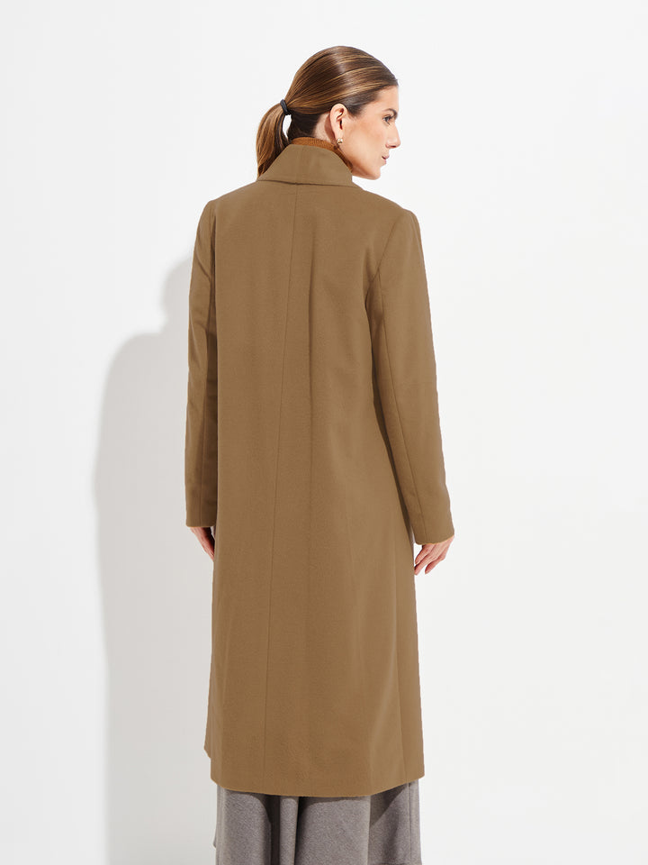 Long Swing Coat Vicuña Color Camel