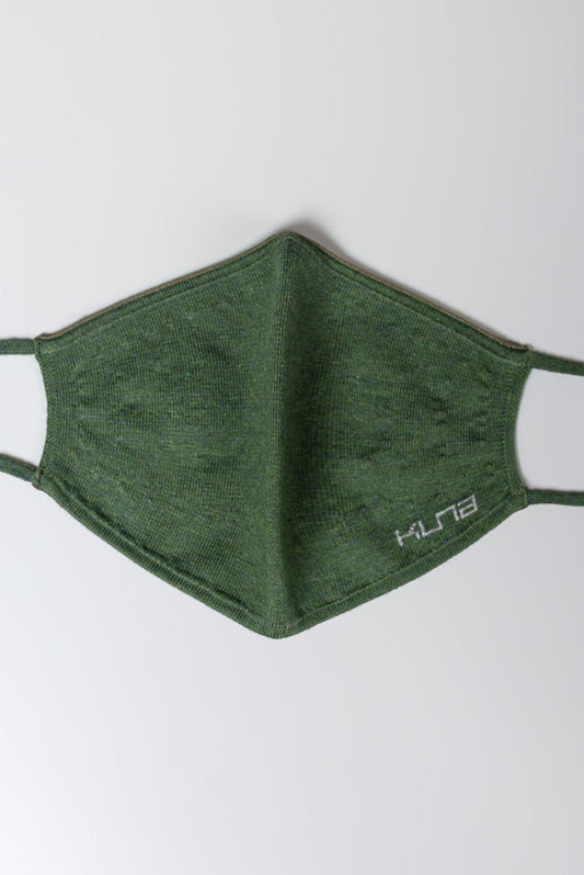 Mascarilla Upsala de algodón color verde y gris