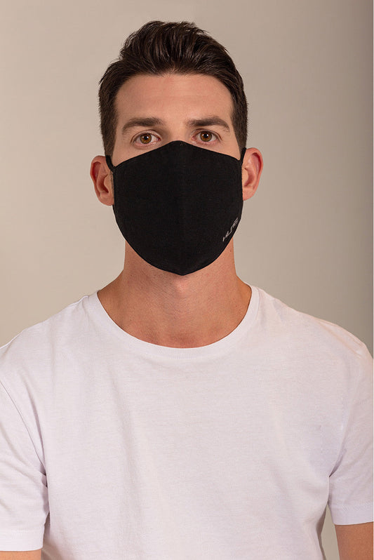 Mascarilla facial Upsala de algodón color negro y gris