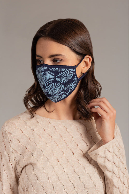 Mascarilla Uvola de Algodón Color Azul