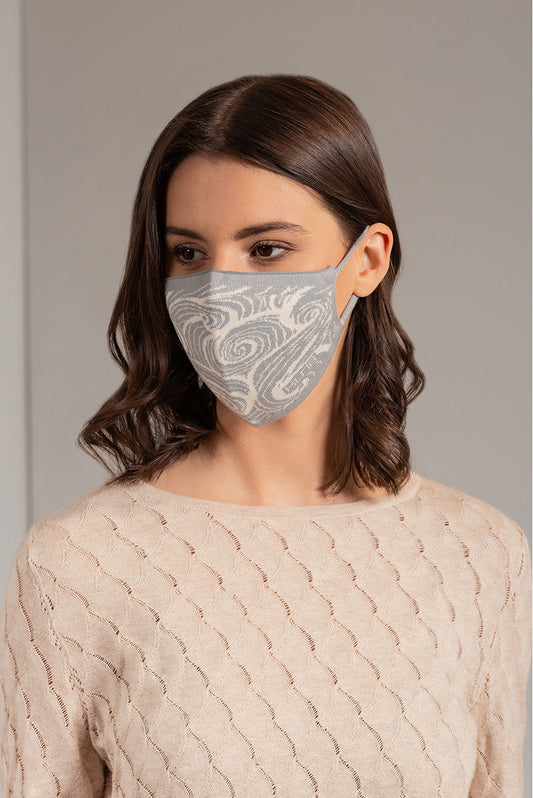 Mascarilla facial Uendi de algodón color gris
