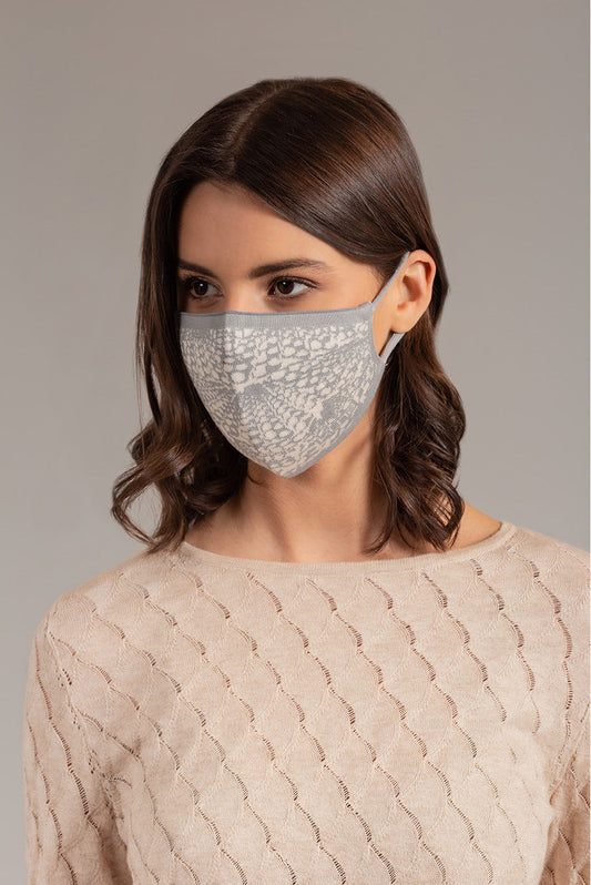 Mascarilla facial OVNI de algodón color gris
