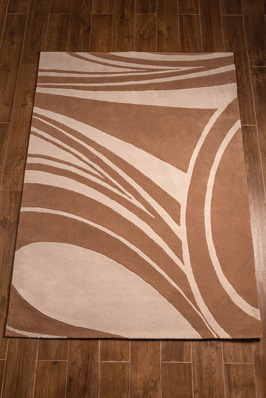 Alfombra Abstracta Alpaca Color Camel