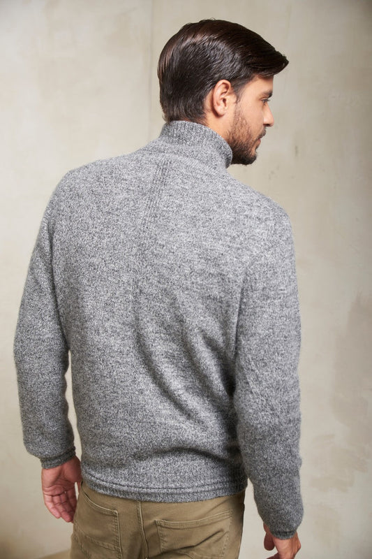 Suéter Oliver Baby Alpaca Color Gris Mix