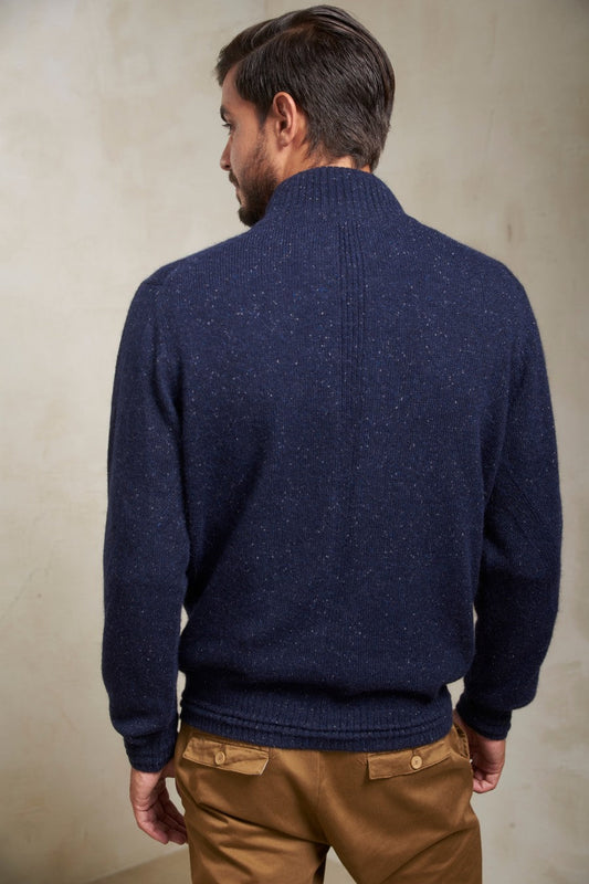 Suéter Oliver Baby Alpaca Color Azul Marino