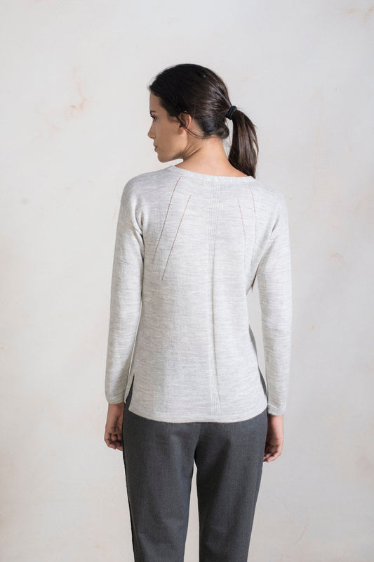Suéter Regina Baby Alpaca Color Gris Franela