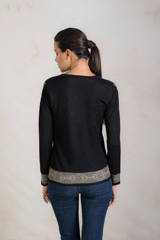 Suéter Bebé Alpaca Color Negro
