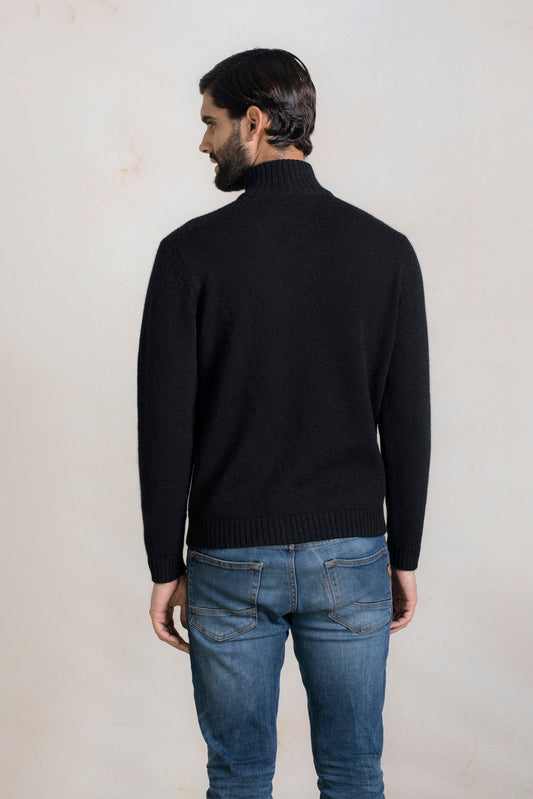 Suéter Renaldo Baby Alpaca Color Negro