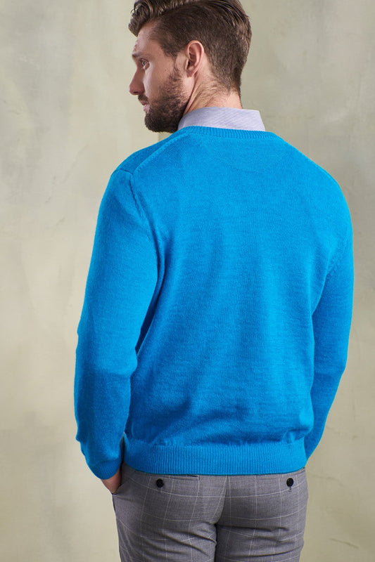 Suéter Ray Baby Alpaca Color Azul Río