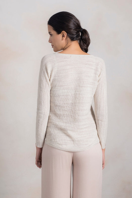 Suéter Túnica Rosanna Baby Alpaca Color Paja