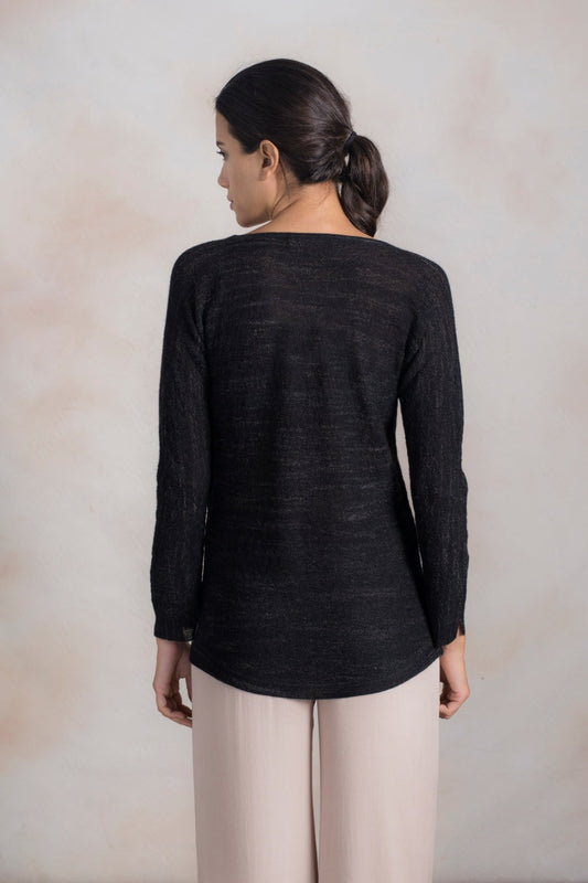 Suéter Túnica Rosanna Baby Alpaca Color Meteorito