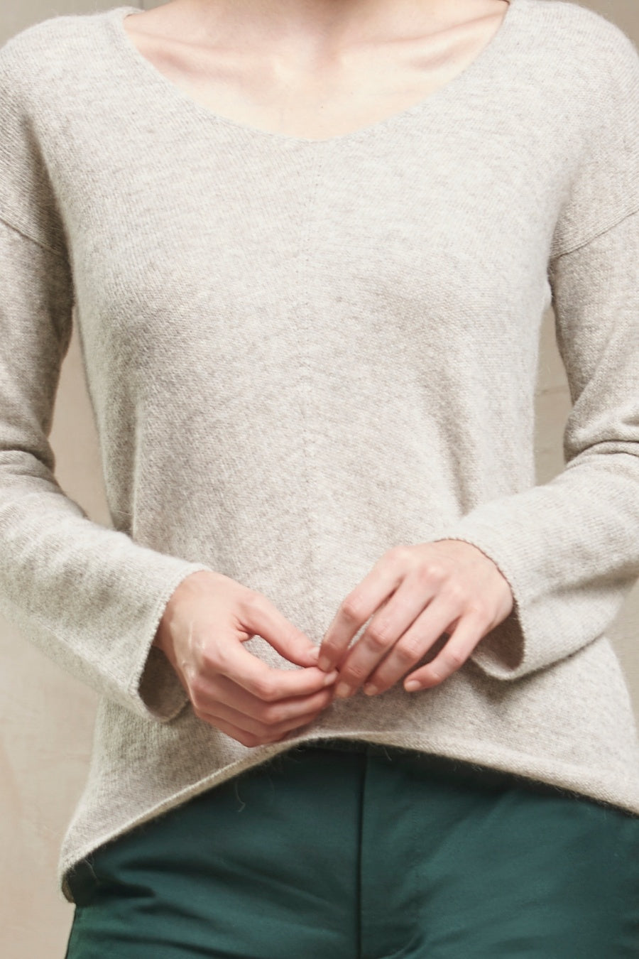 Silencio Sweater Baby Alpaca Color Luna