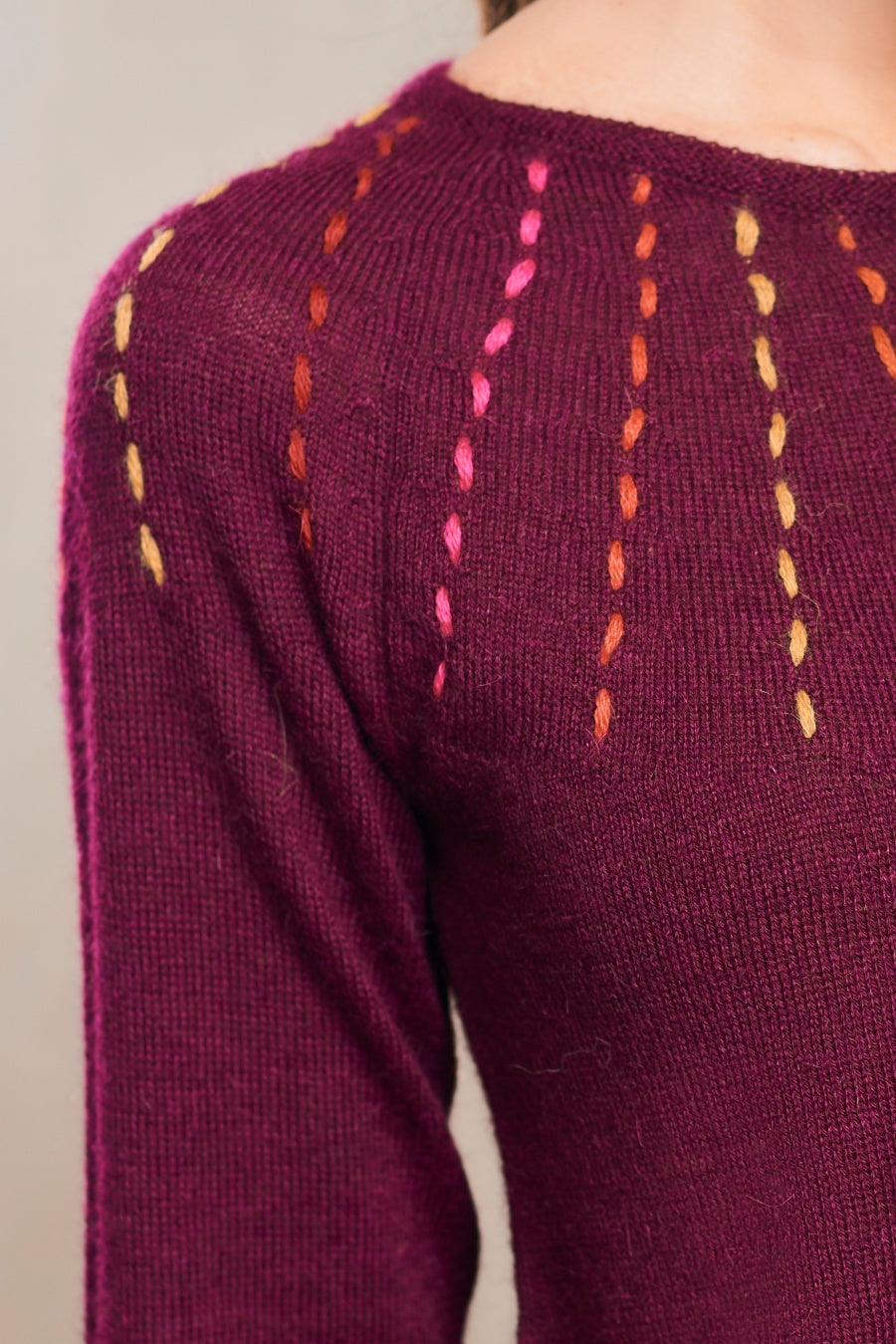 Suncco Sweater Baby Alpaca Color Burgundy