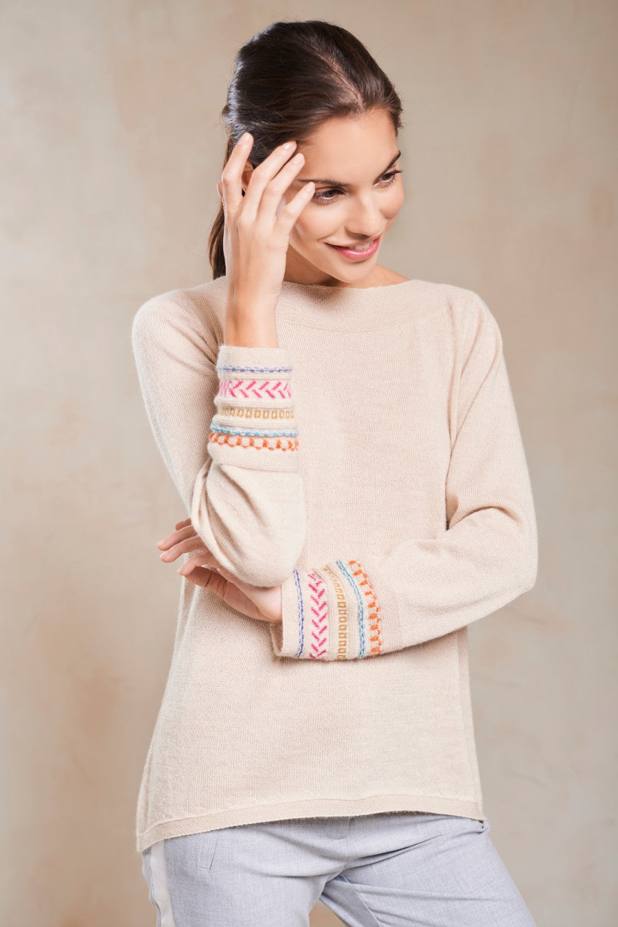 Sillustani Sweater Baby Alpaca Color Doeskin