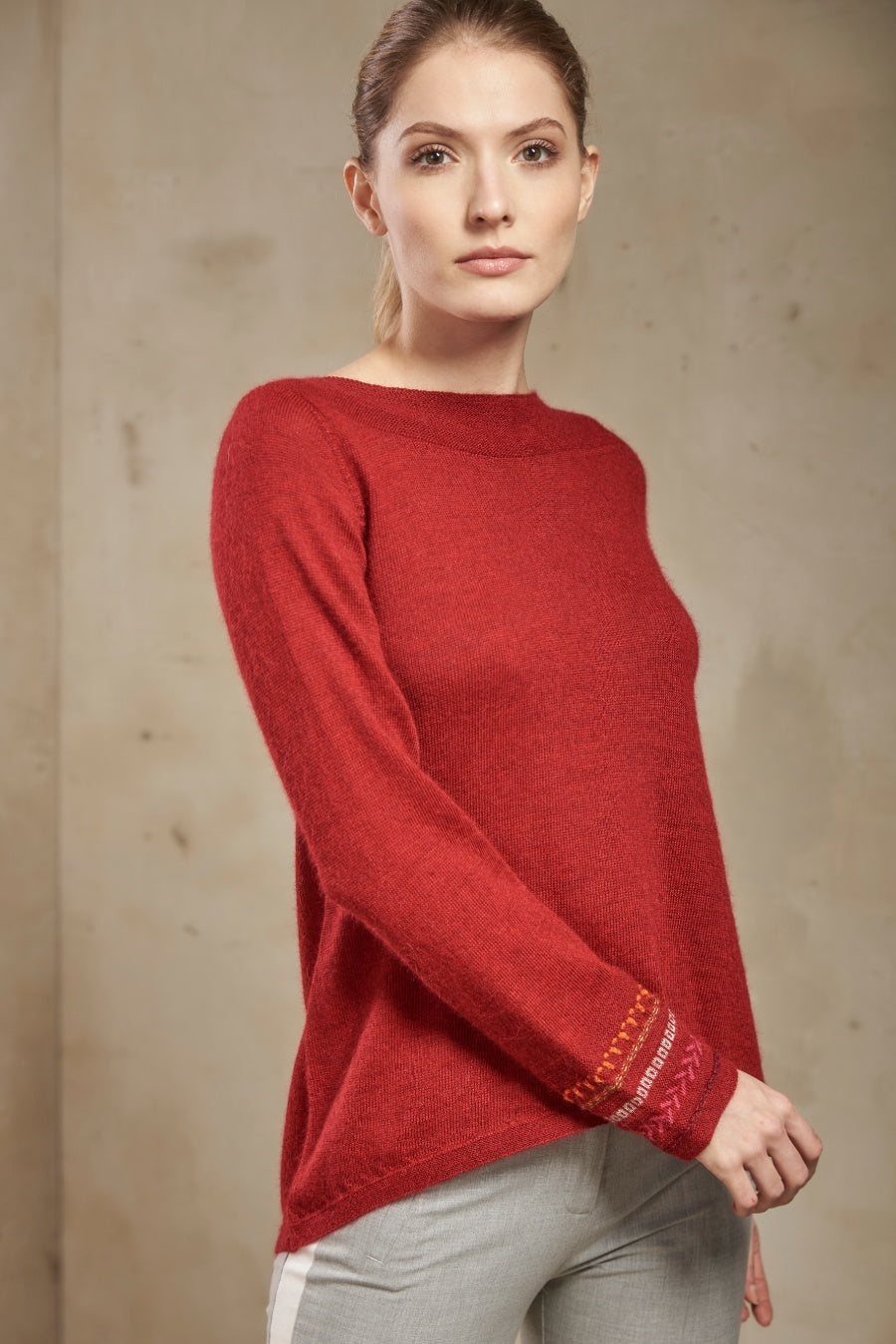 Sillustani Sweater Baby Alpaca Color Rubi