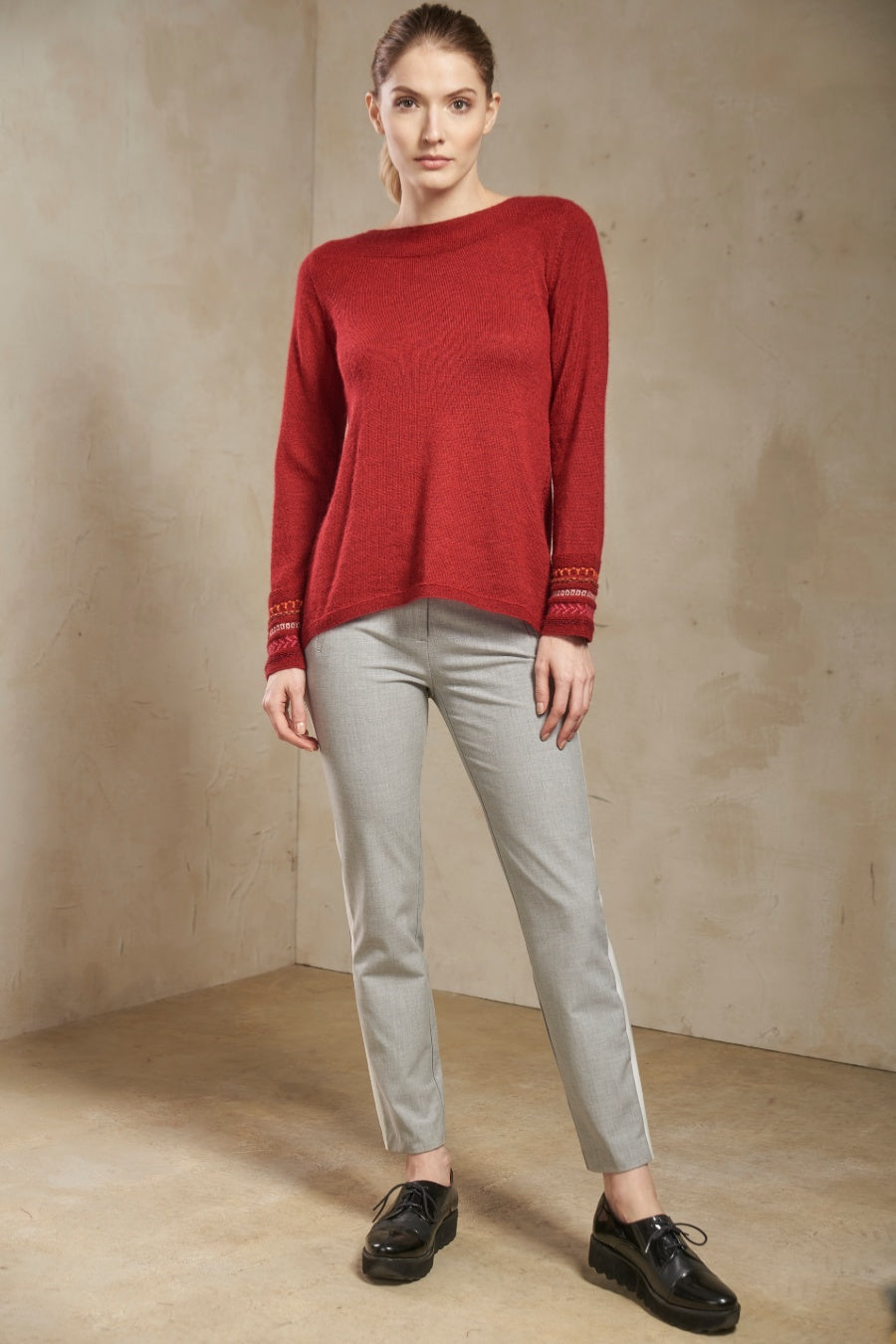 Sillustani Sweater Baby Alpaca Color Rubi