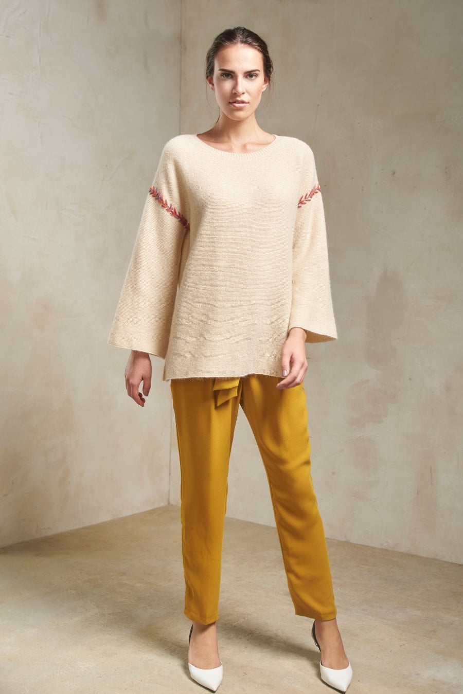 Sofia Sweater Baby Alpaca Color Doeskin