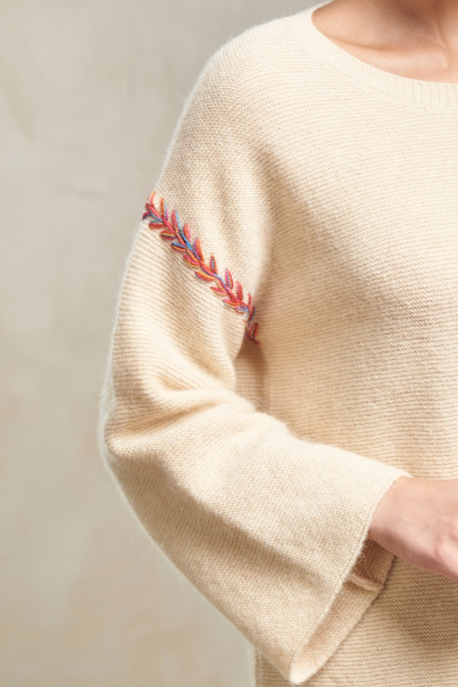 Sofia Sweater Baby Alpaca Color Doeskin