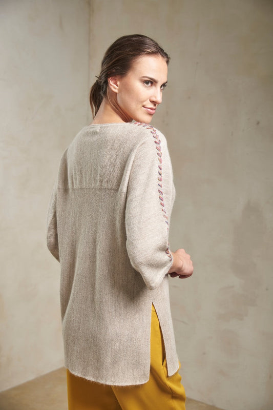 Suéter Salomé Baby Alpaca Color Sabbia