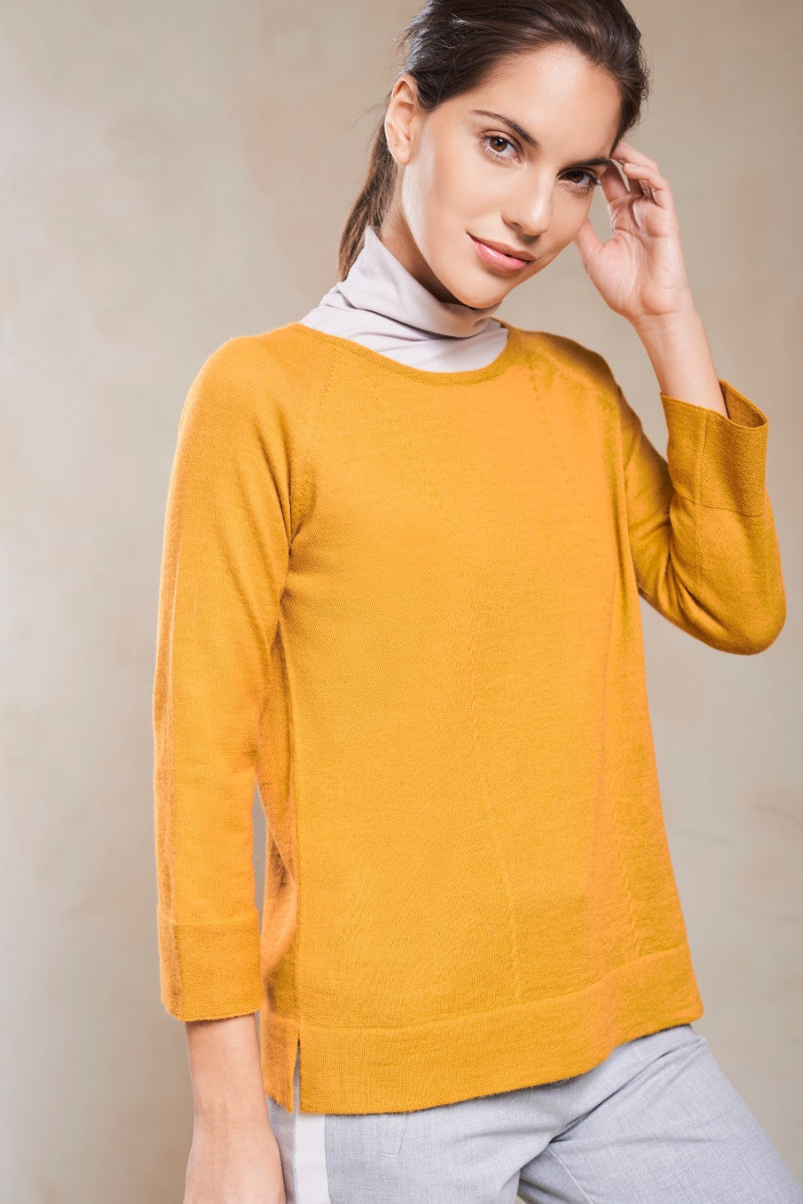 Silvia Sweater Baby Alpaca Color Oro