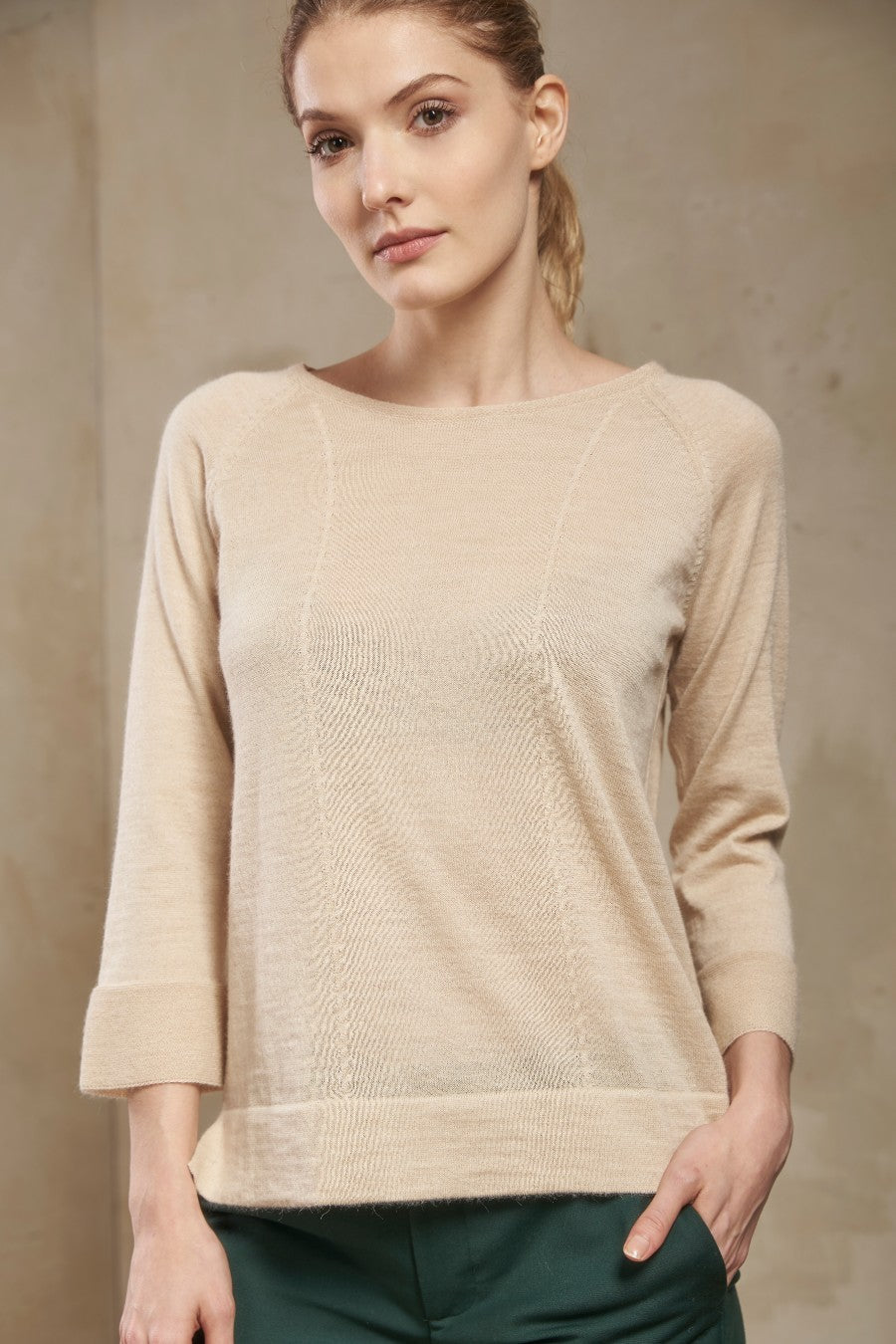 Silvia Sweater Baby Alpaca Color Doeskin