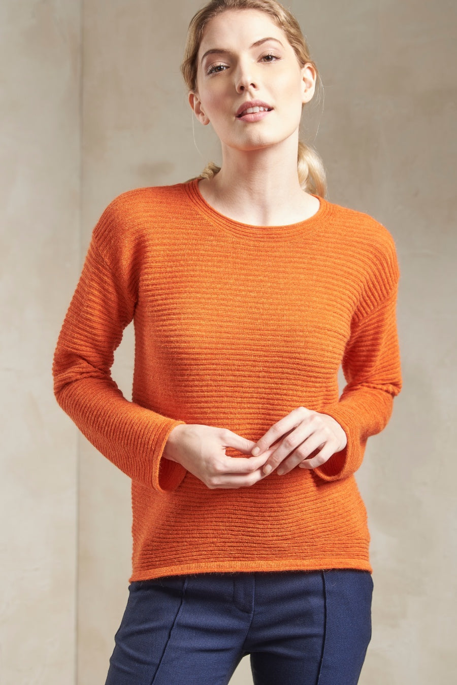 Sybil Sweater Baby Alpaca Color Arancio
