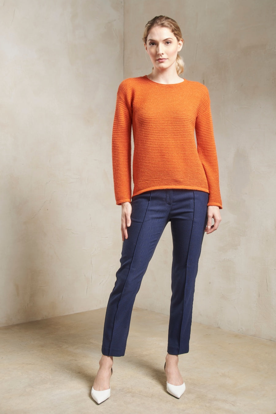 Sybil Sweater Baby Alpaca Color Arancio