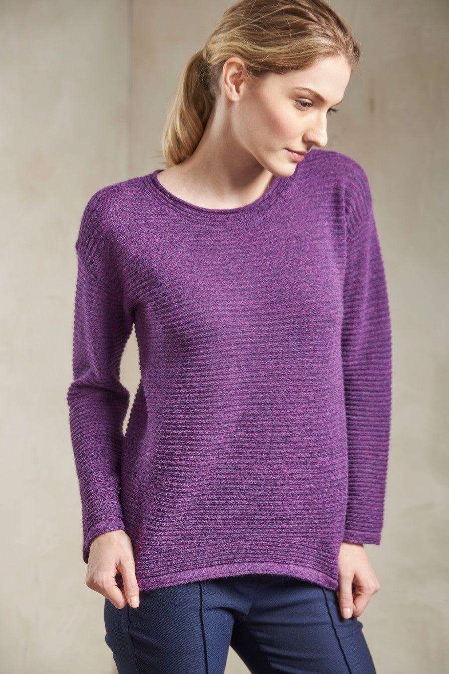 Sybil Sweater Baby Alpaca Color Petunia
