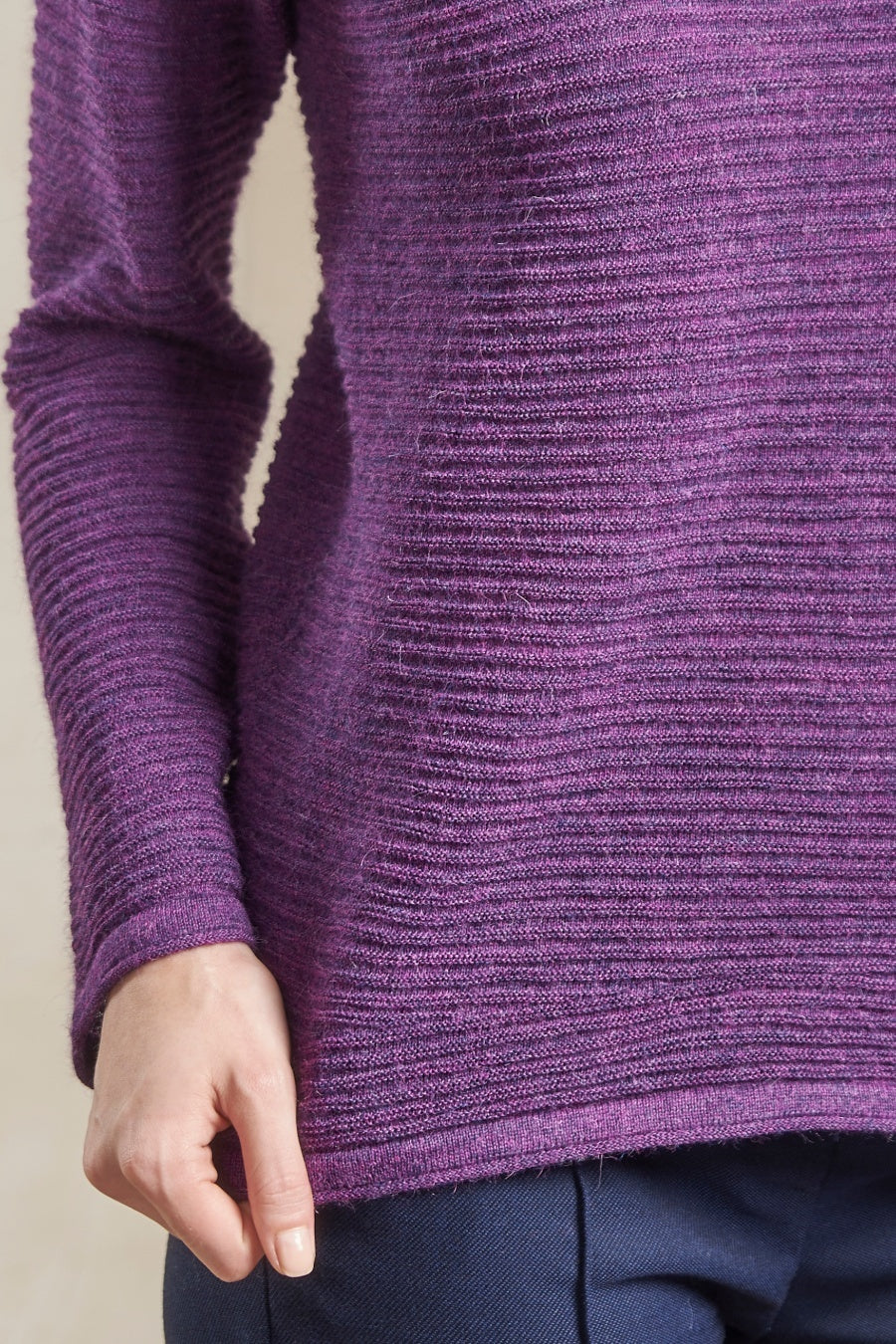 Sybil Sweater Baby Alpaca Color Petunia