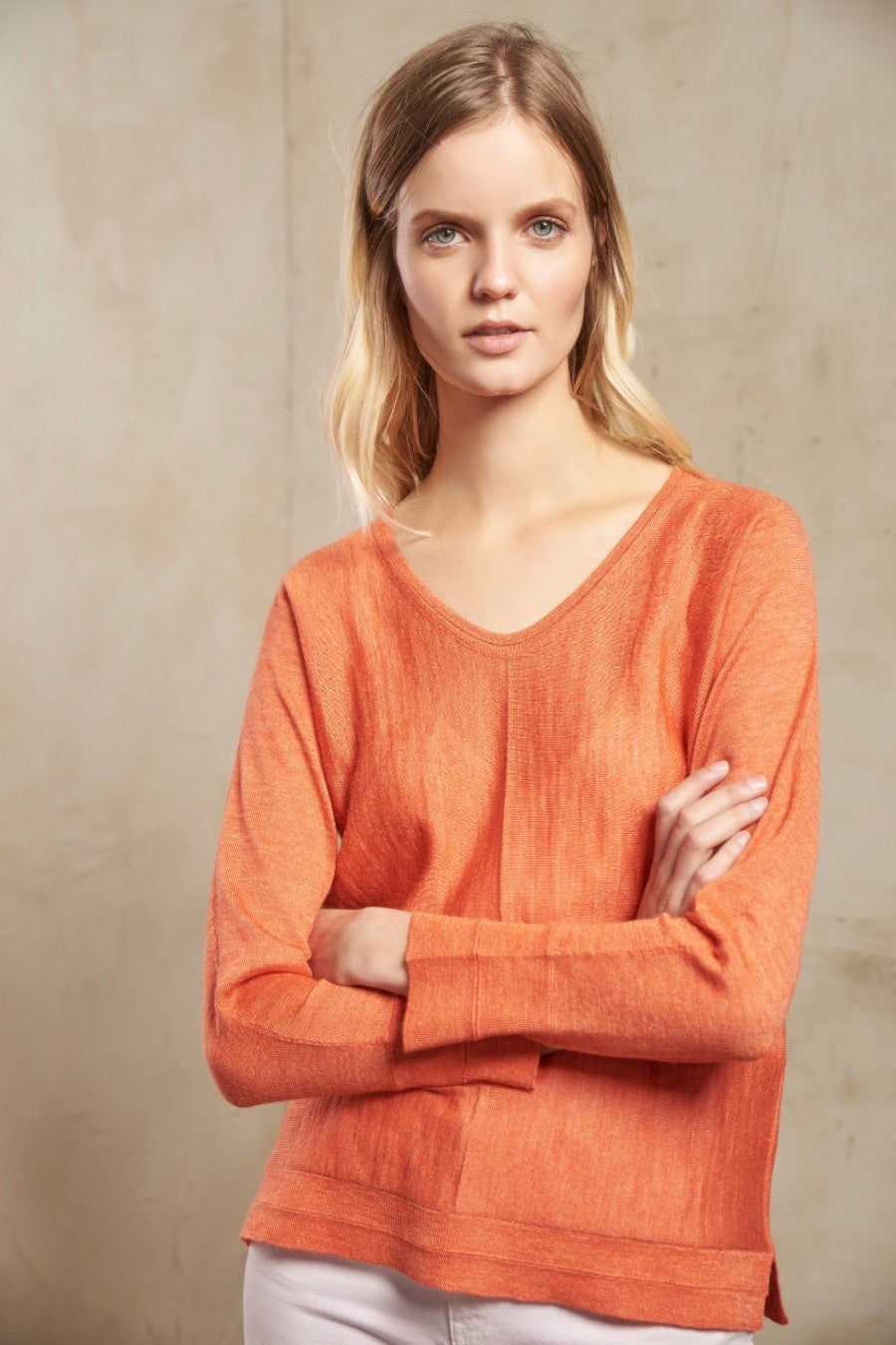 Susan Sweater Baby Alpaca Color Melon