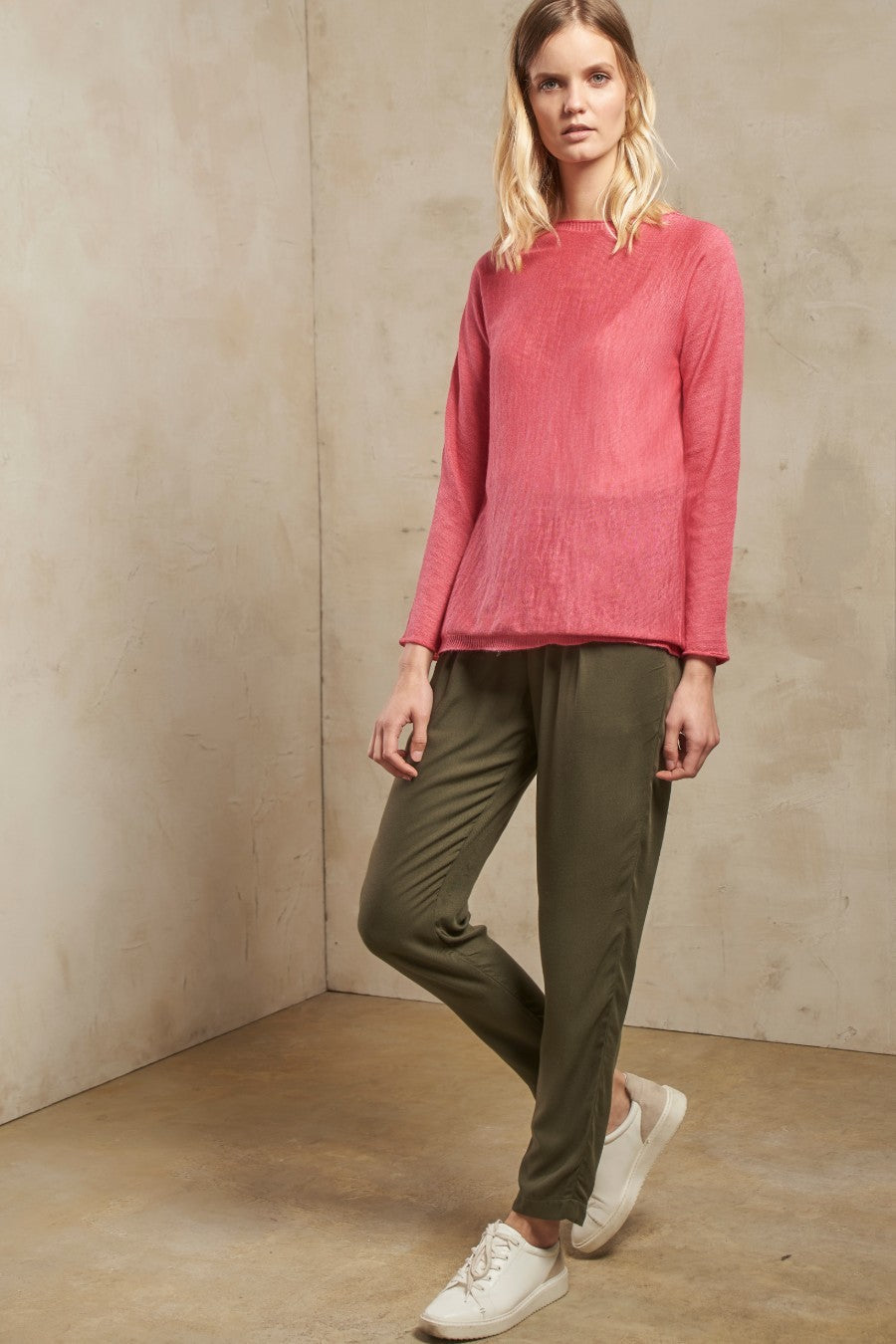 Solange Sweater Baby Alpaca Color Fresa