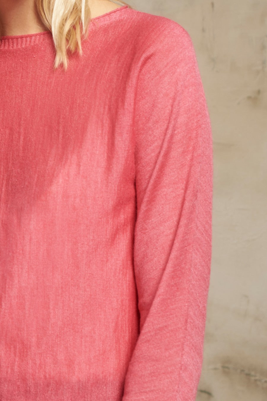 Solange Sweater Baby Alpaca Color Fresa